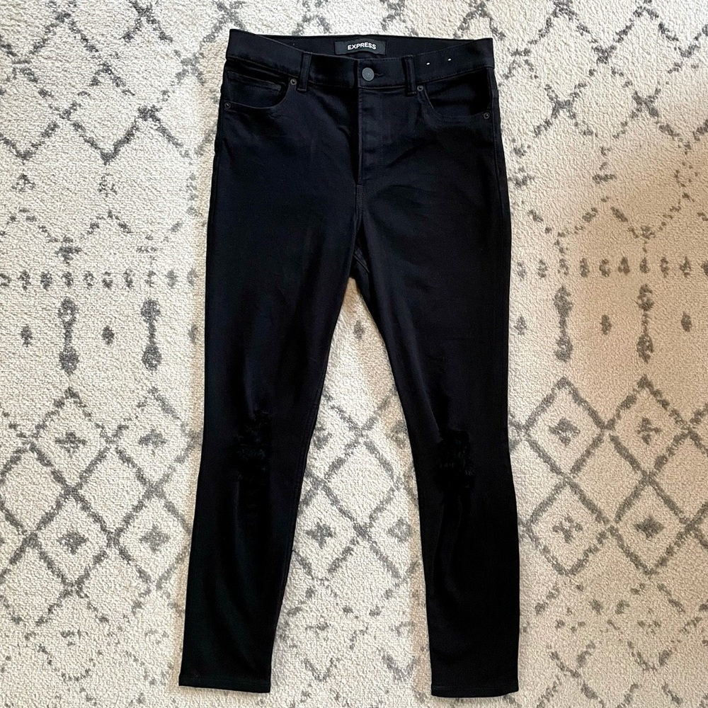 Express High Rise Distressed Stretch Legging Jean